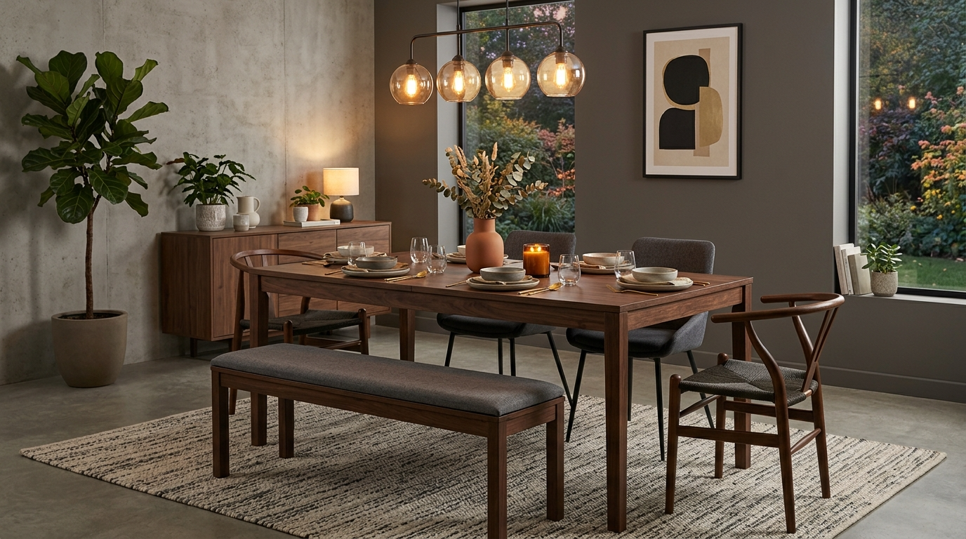 Add a statement light above the table